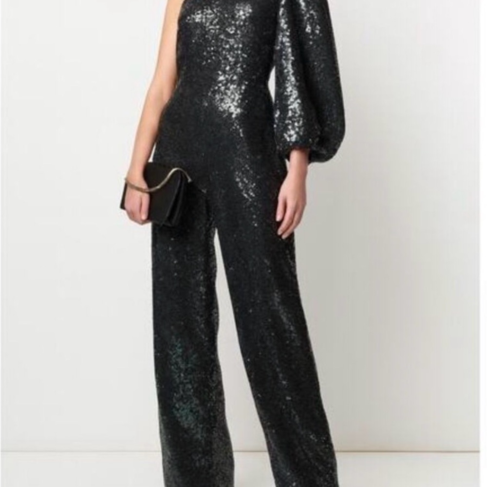 Elegant Black Sequin Jumpsuit